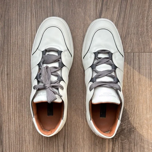 Ermenegildo Zegna Tiziano Leather Low Top White Sneakers | 11 - Picture 10 of 16
